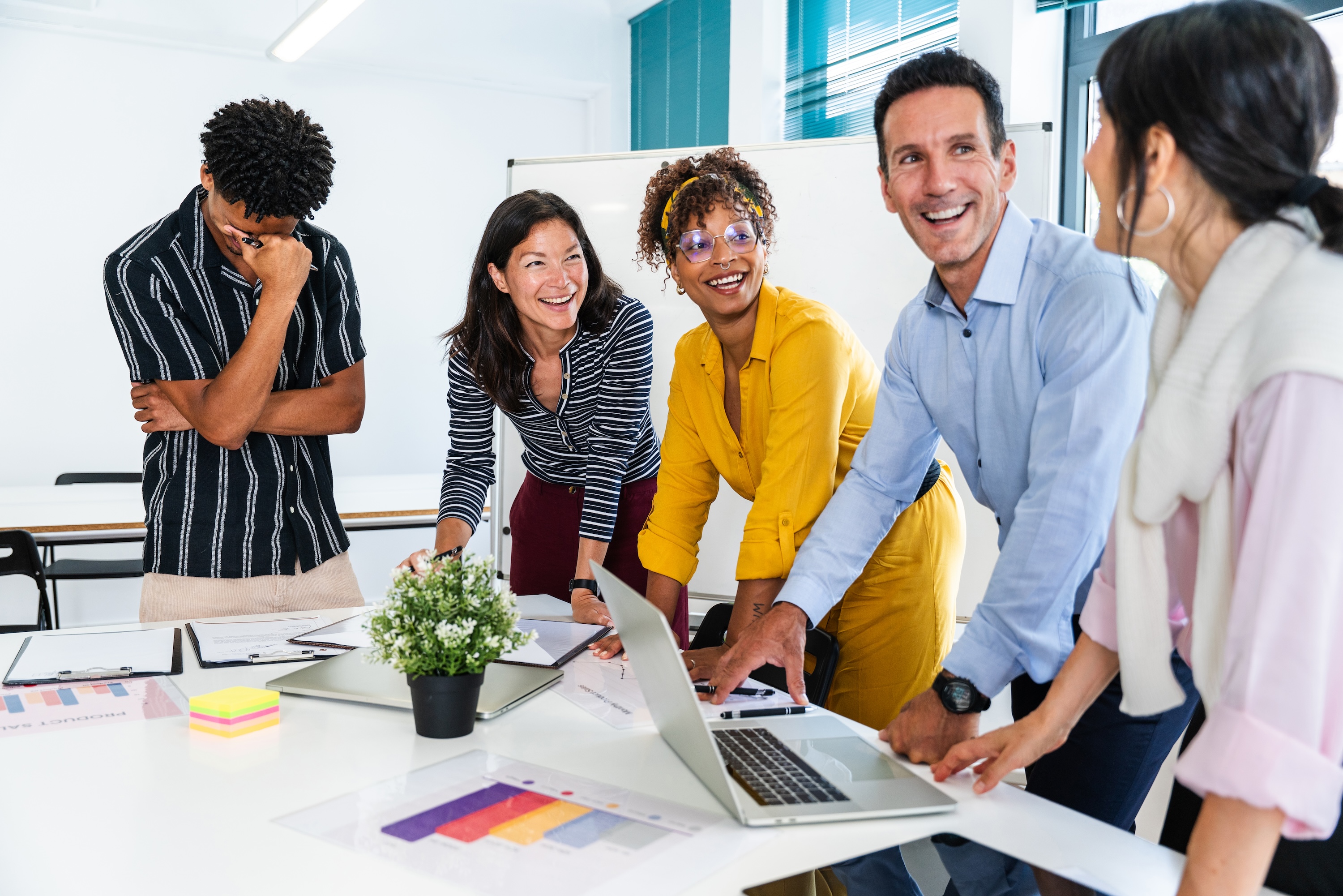 Startup Business team sharing ideas in modern office