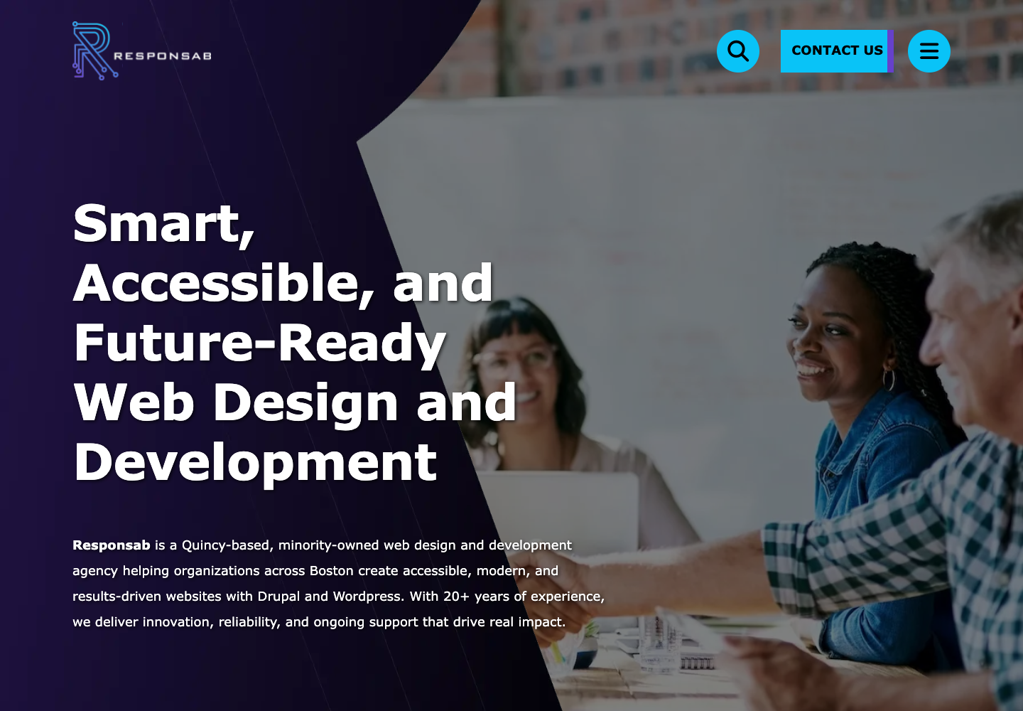 Previous Responsab marketing homepage at responsab.com